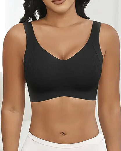 Women's Solid Color Four Rows Adjustable Wireless Bras